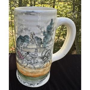 Vintage Victorian Country Ware England Ceramic Beer Mug 6 1/2” -S61